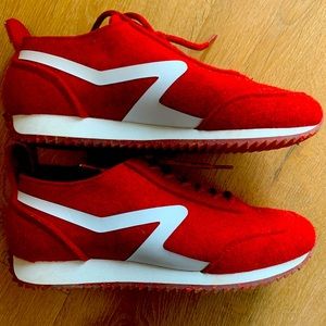 Basically new red felt Rag & Bone shoes